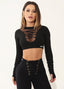 Black Superhot Fiber Blouse BL5345