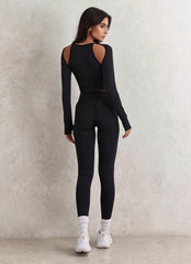 Superhot Long Sleeve Crop with pads Top5539