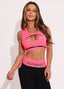 Neon Pink Superhot Sports Bra Blackout TOP5423
