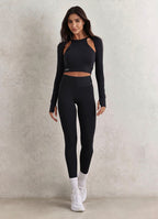 Superhot Long Sleeve Crop with pads Top5539