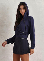 Blouse Superhot Soft Blue Navy BL5541