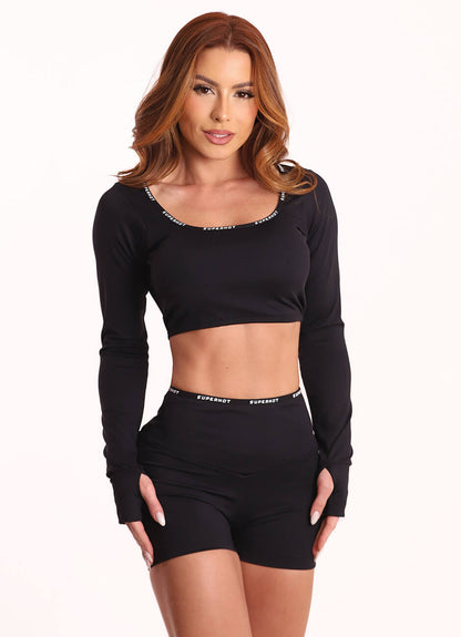 Black Superhot Blouse Adaptive BL5590 UPF80+