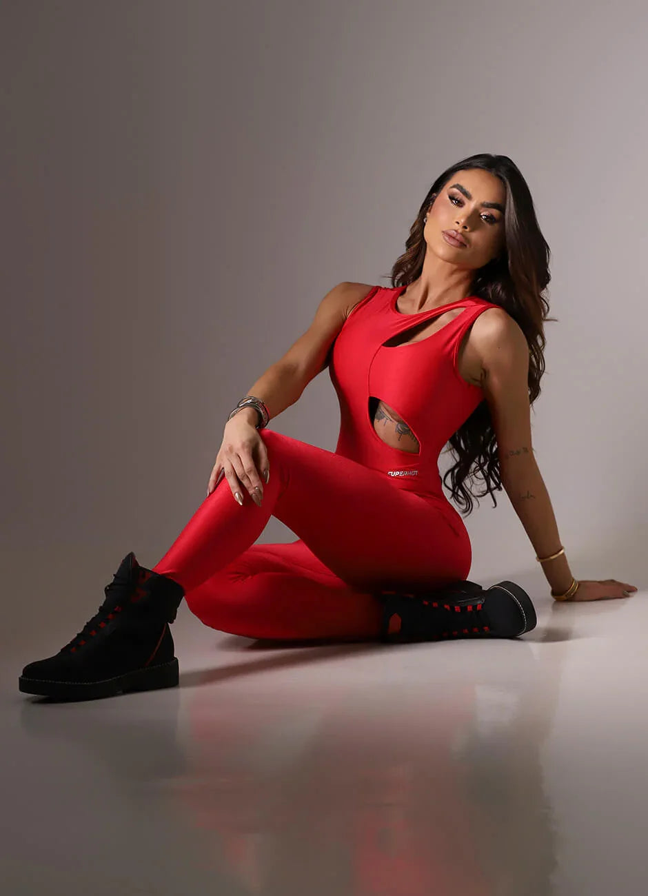 Superhot Wet Red Jumpsuit MAC5633 UPF50+ Lined and Unpadded Main image
