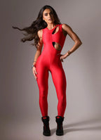 Superhot Wet Red Jumpsuit MAC5633 UPF50+ Lined and Unpadded