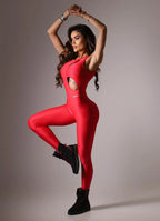 Superhot Wet Red Jumpsuit MAC5633 UPF50+ Lined and Unpadded