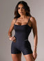 Superhot Fitt Black Romper MAC5645 UPF50/80+ Fixed Pads, Lined