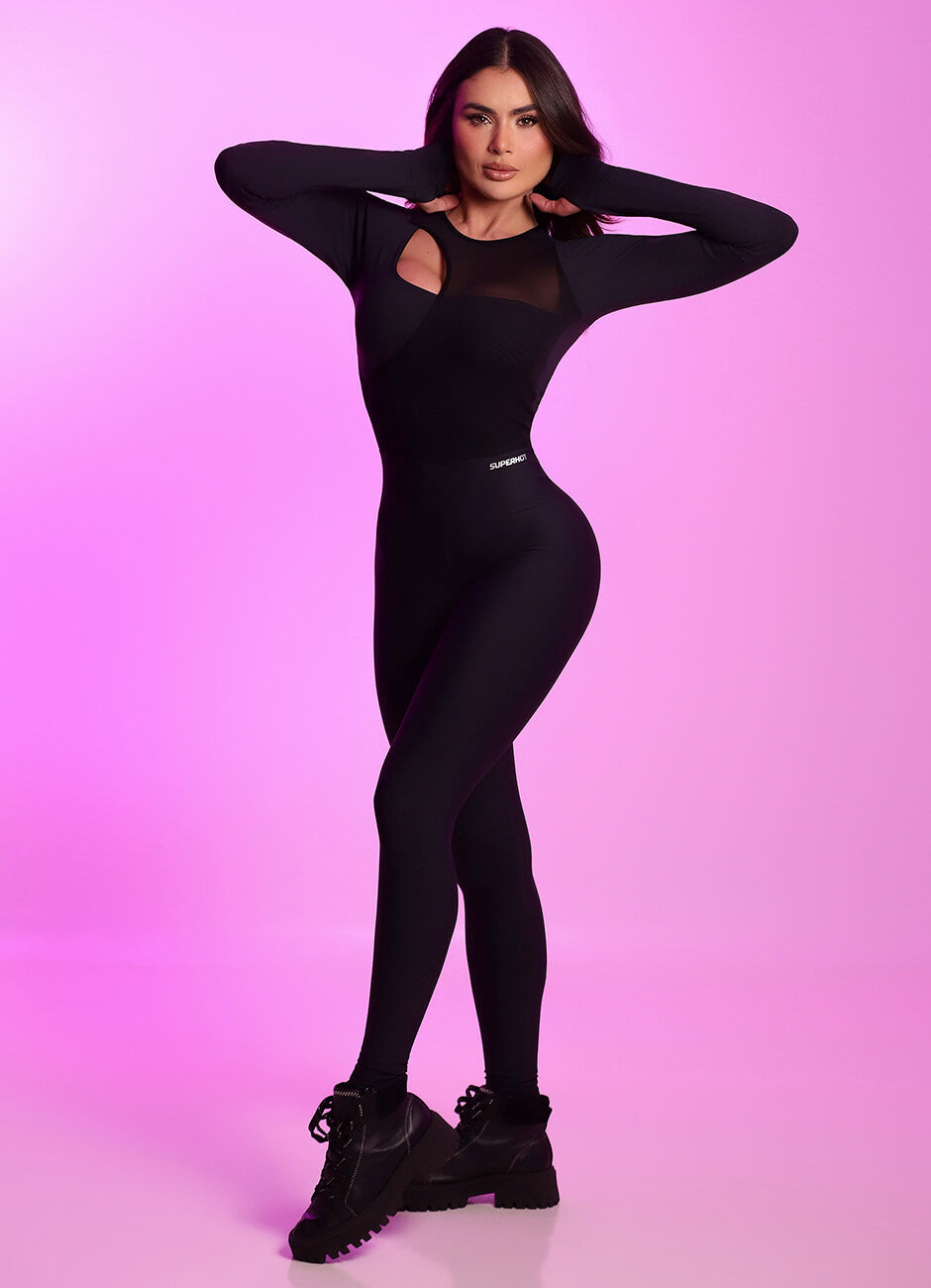 Superhot Fitt Black Jumpsuit MAC5664 UPF50+
