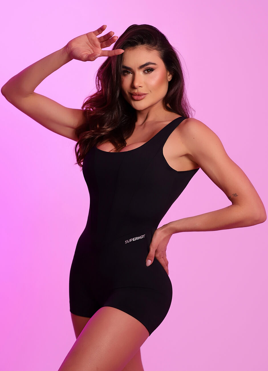 Superhot Adaptive Black Romper MAC5670 UPF80+