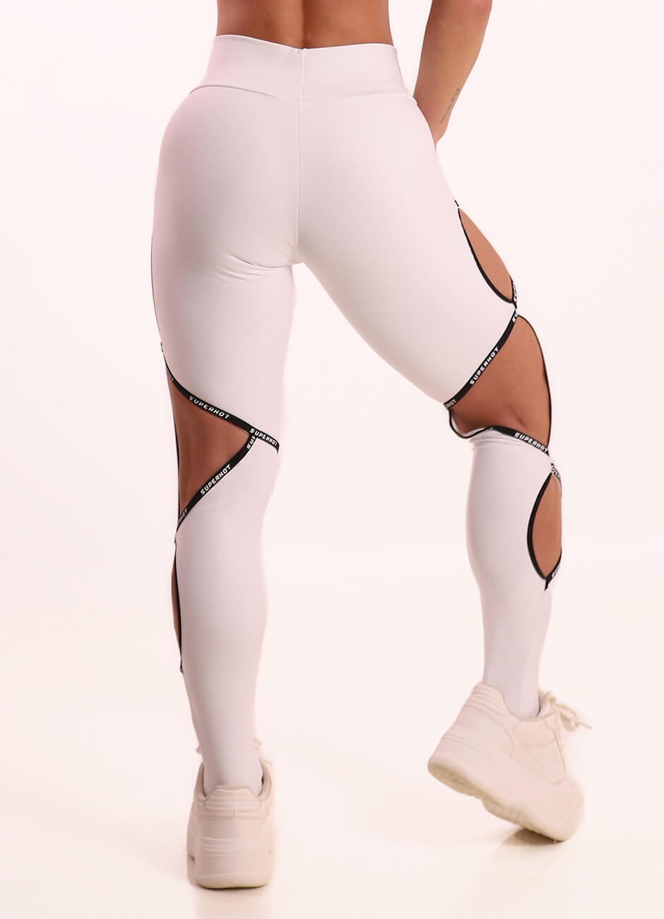 White Superhot Legging Blackout CAL5589 UPF50+