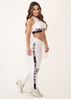 White Superhot Legging Blackout CAL5376