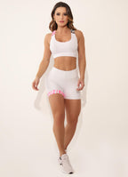 White Superhot Sports Bra Blackout TOP5380