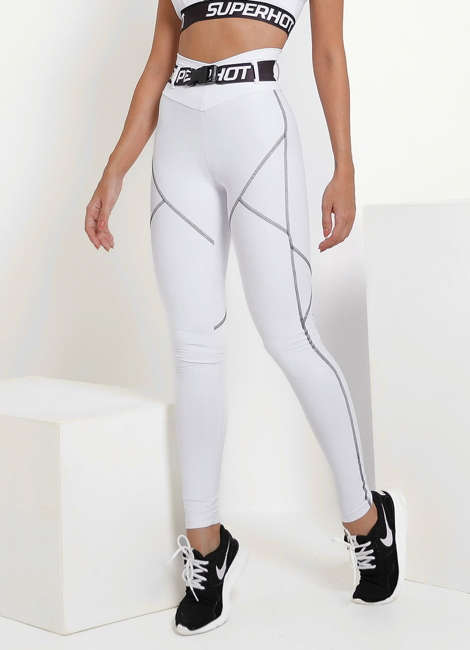 White Superhot Sports Bra Blackout TOP5444
