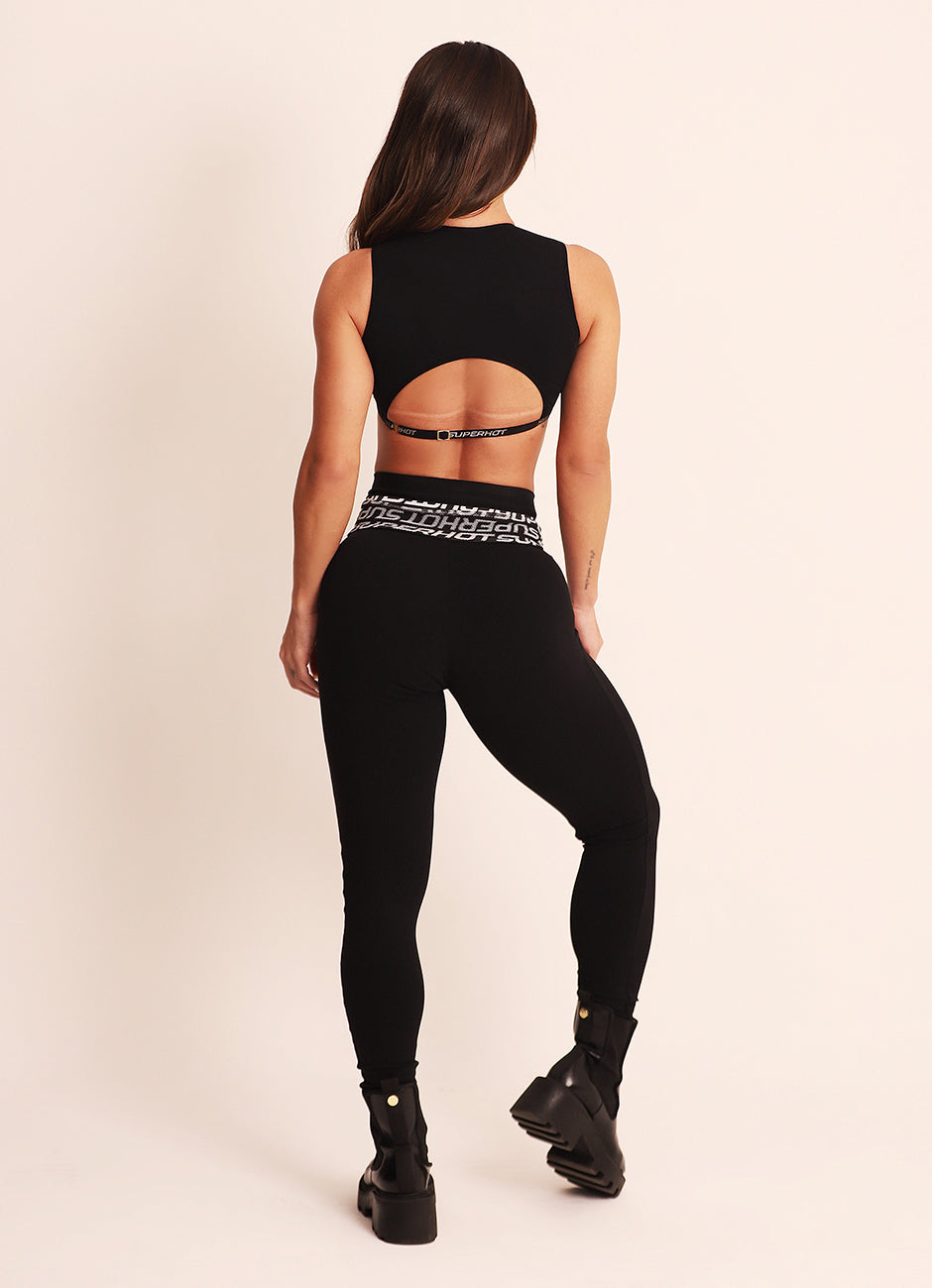 Black Superhot Sports Bra Comfy TOP5482