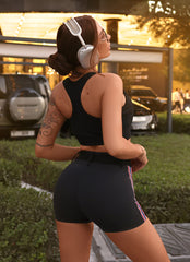 Black Superhot Sports Bra Comfy TOP5503