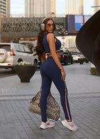 Blue Navy Superhot Sports Bra Comfy TOP5521