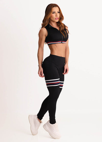 Black Superhot Sports Bra Adaptive TOP5566 SPF80+