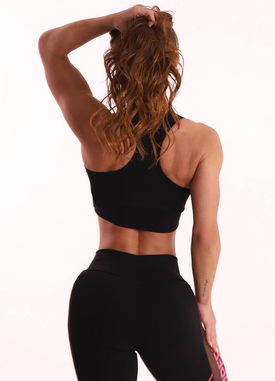 Black Superhot Sports Bra Comfy TOP5611 FPS50+ Secondary image