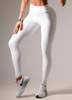 Superhot Blackout White Leggings CAL5648 UPF50+ With Pocket High Rise