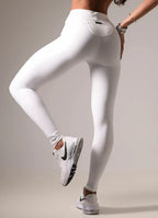 Superhot Blackout White Leggings CAL5648 UPF50+ With Pocket High Rise