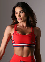 Superhot Blackout Red Sports Bra TOP5638 UPF50+ Lined and Unpadded