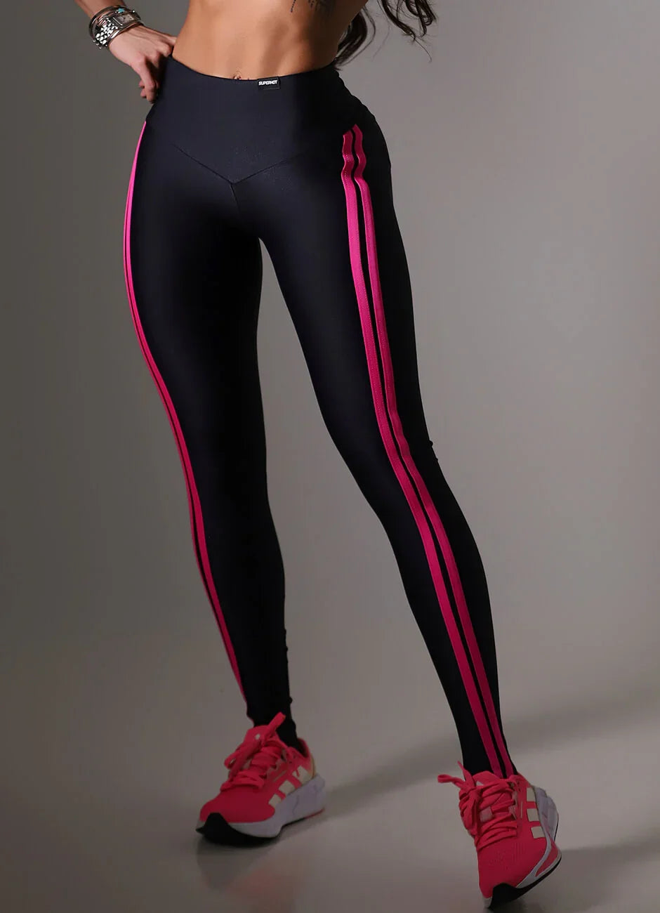 Superhot Wet+ Black Leggings CAL5635 UPF50+ Mid Rise