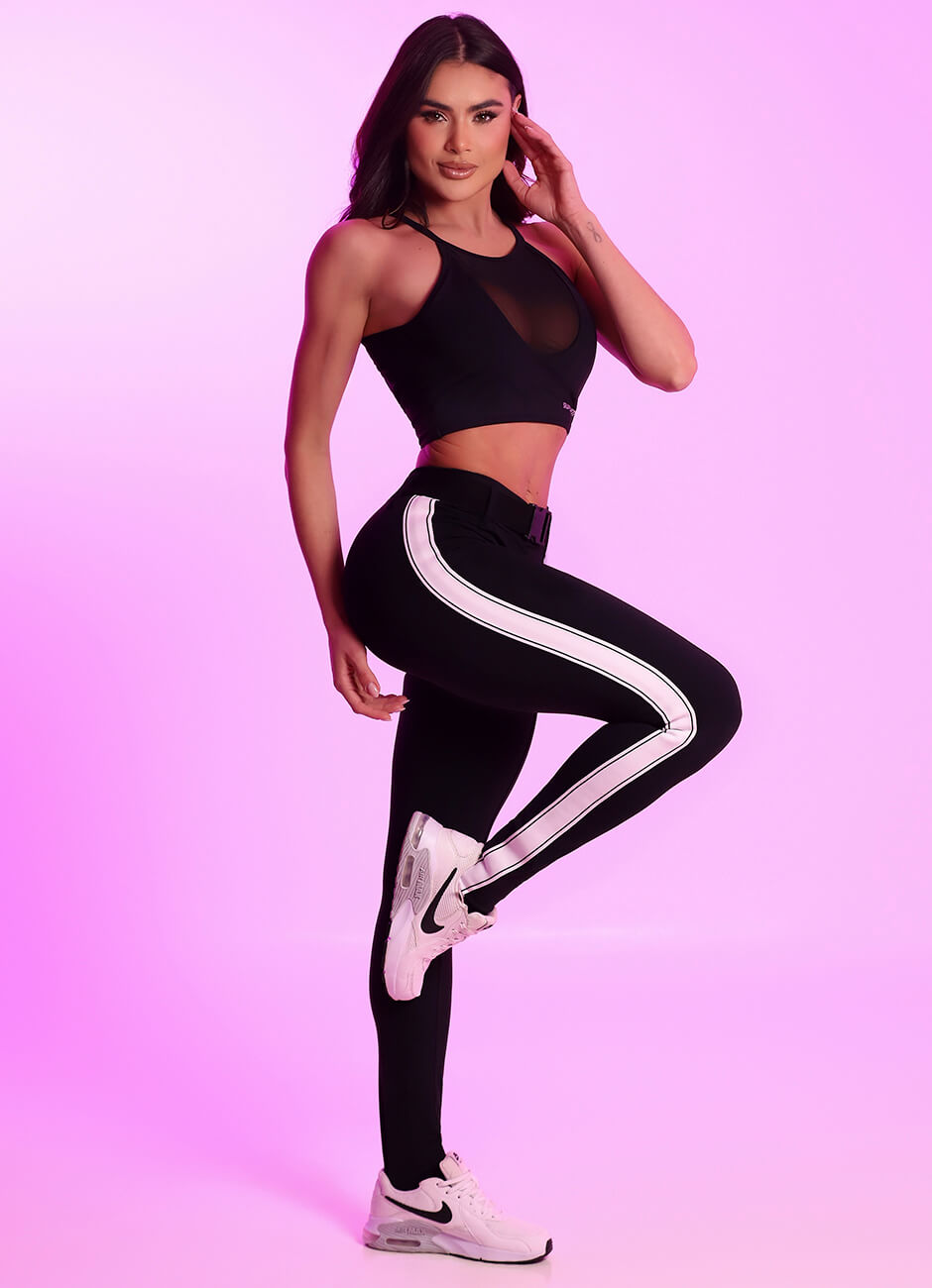 Superhot Blackout Black Sports Bra TOP5665 UPF50+