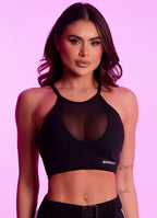 Superhot Blackout Black Sports Bra TOP5665 UPF50+