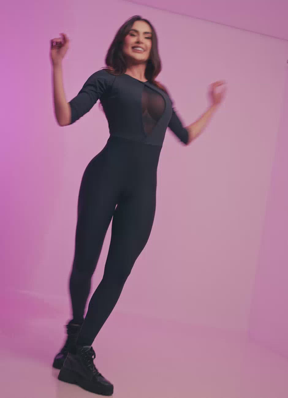 Superhot Fitt Black Jumpsuit MAC5672 UPF50+
