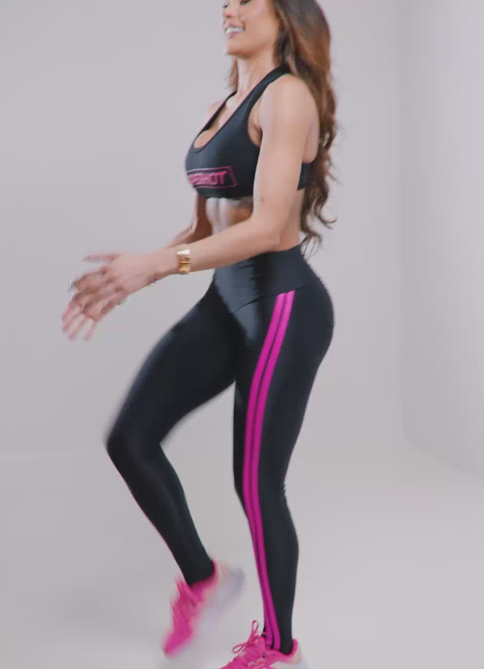 Superhot Wet+ Black Leggings CAL5635 UPF50+ Mid Rise