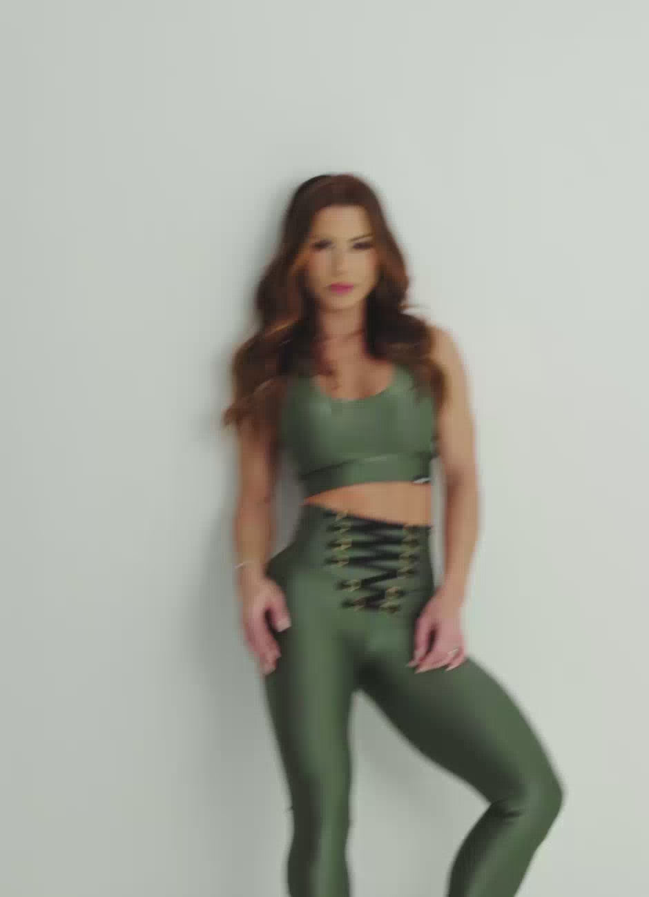 Green Superhot Sports Bra Wet+ TOP5559 SPF50+