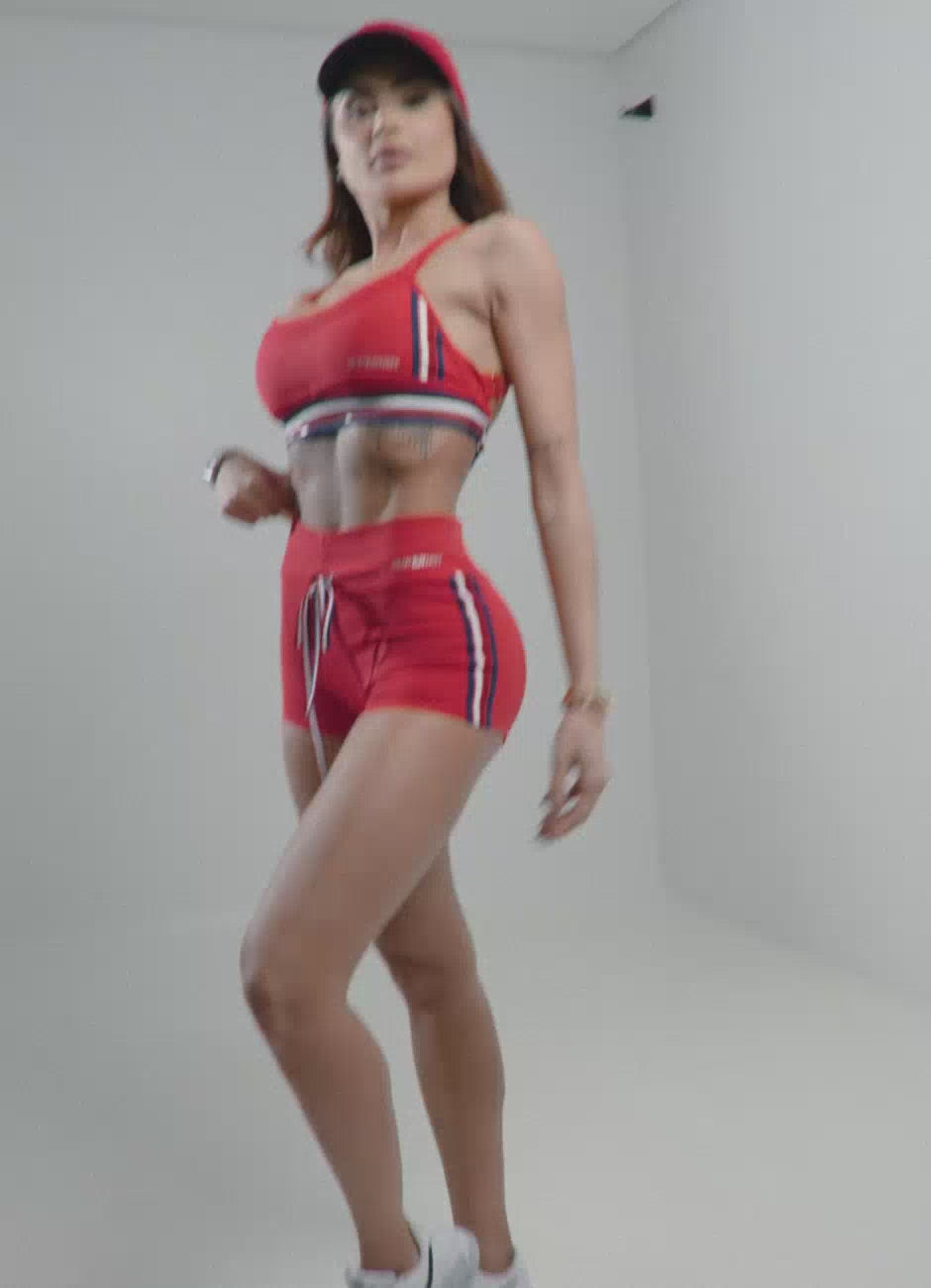 Superhot Blackout Red MICRO Shorts SH5639 UPF50+ Mid Rise