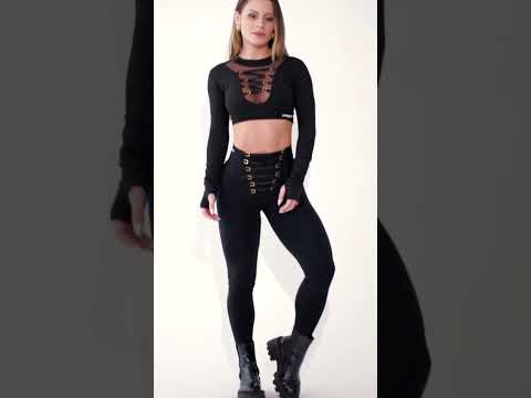 Black Superhot Fiber Blouse BL5345